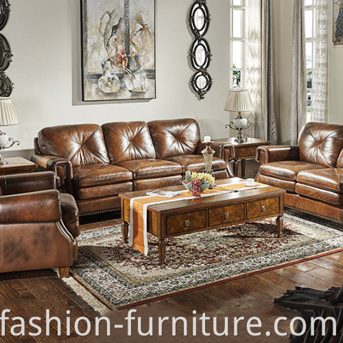 Leather 321 Set Sofa